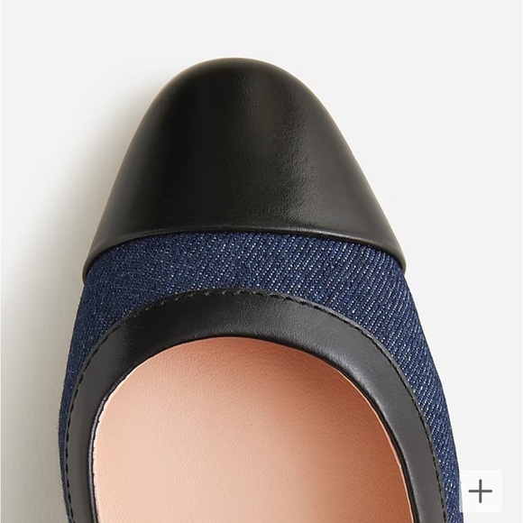 J crew Layne cap toe heels in washed denim - Picture 2 of 5